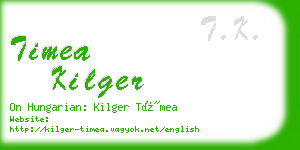 timea kilger business card